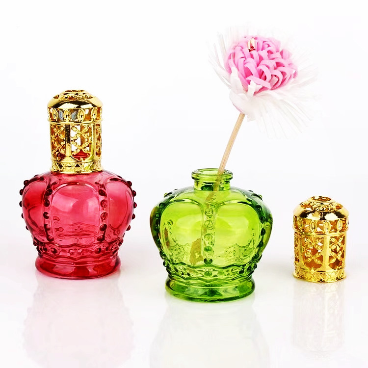 90ml crown shaped perfume bottle with air bag sprayer