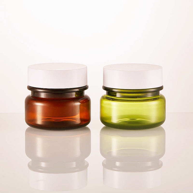 30ml 50ml Amber cream plastic jar