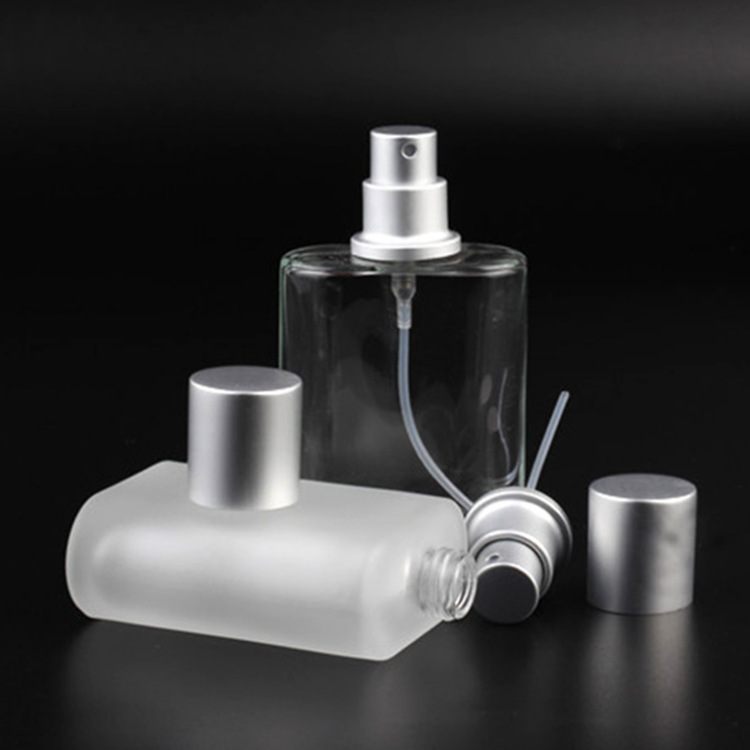 30ml 50ml 100ml black glass perfume bottle with screw sprayer