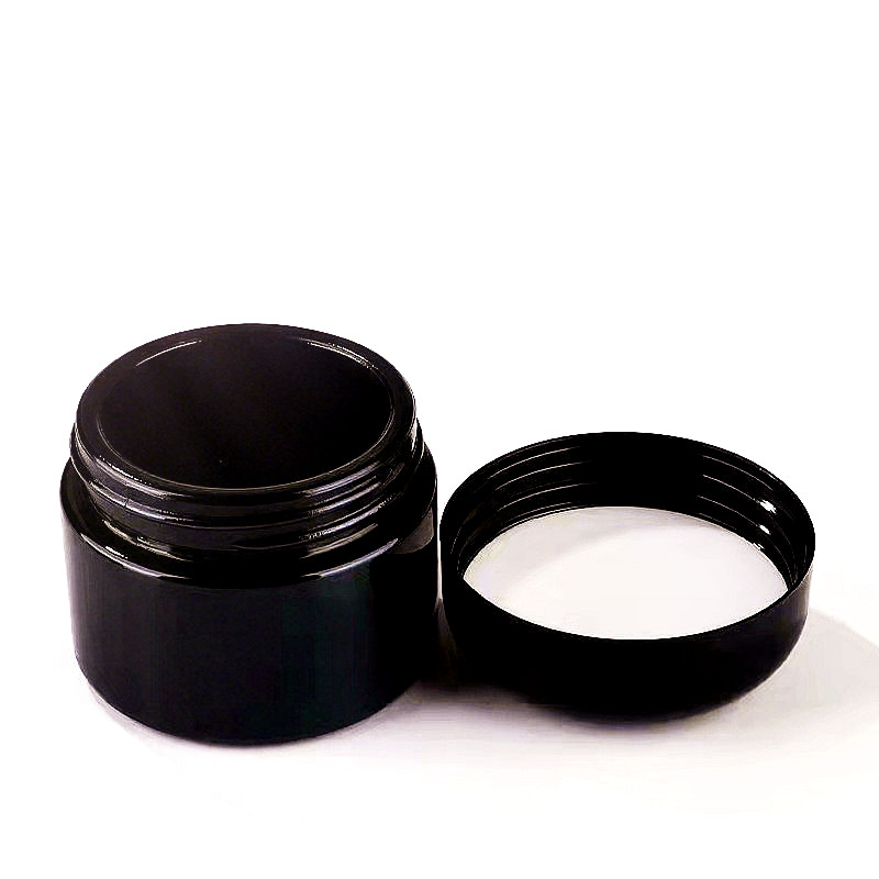 30g 50g black glass porcelain cream jar 