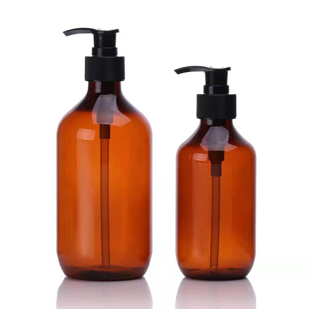 300 500ml electroplating silver shampoo plastic bottles