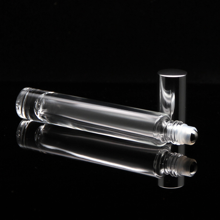 10ml square shaped glass fragrance bottle with roll ball