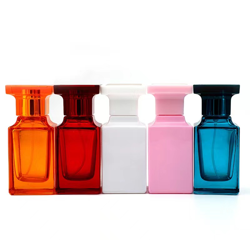 30ml 50ml 100ml squared shaped glass perfume bottle