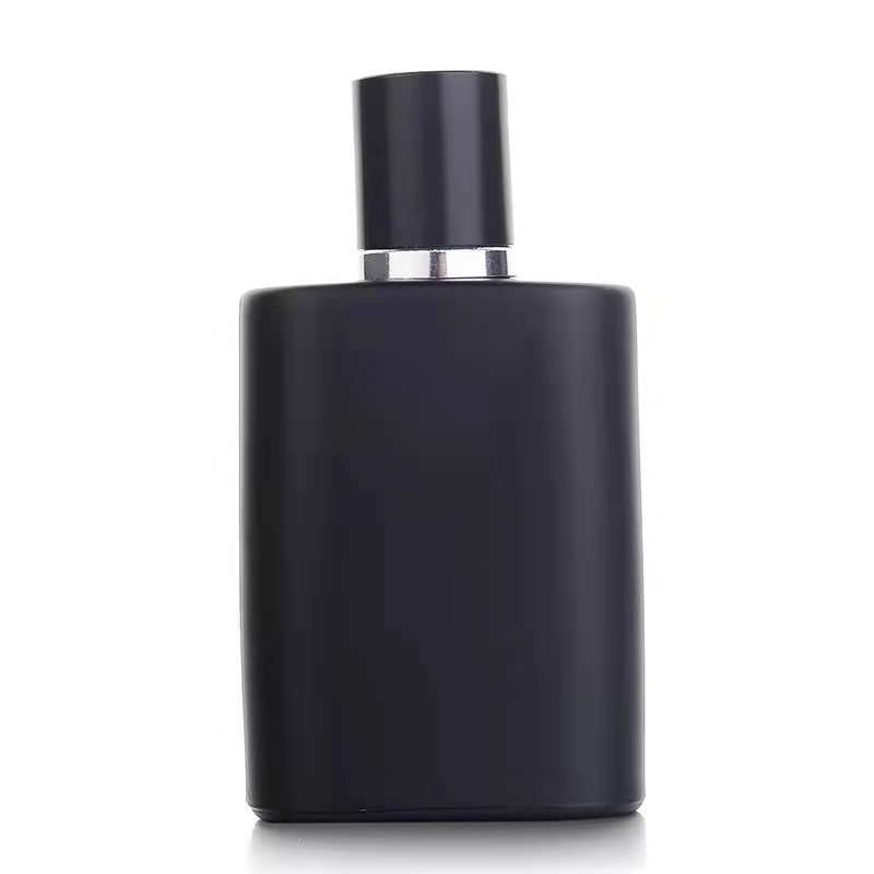 30ml 50ml 100ml black glass perfume bottle with screw sprayer