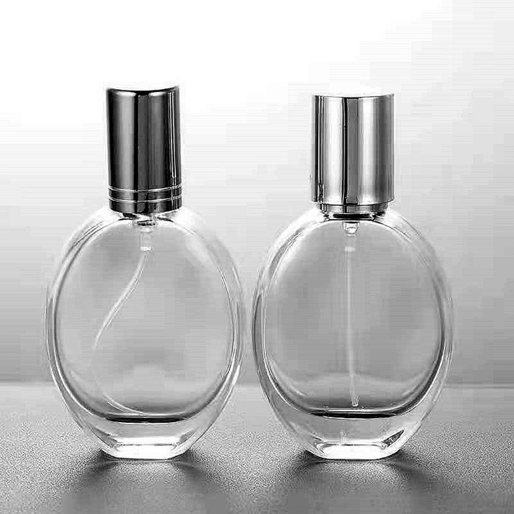 30ml 50ml 100ml flat shaped glass perfume bottle