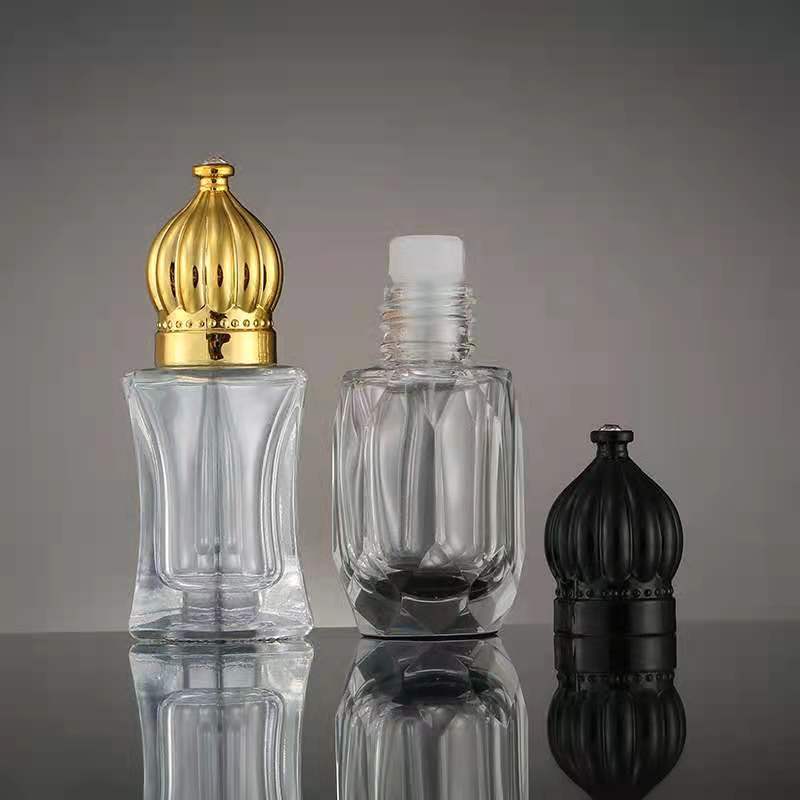 3ml 6ml 12ml black glass fragrance oil bottle with roll ball