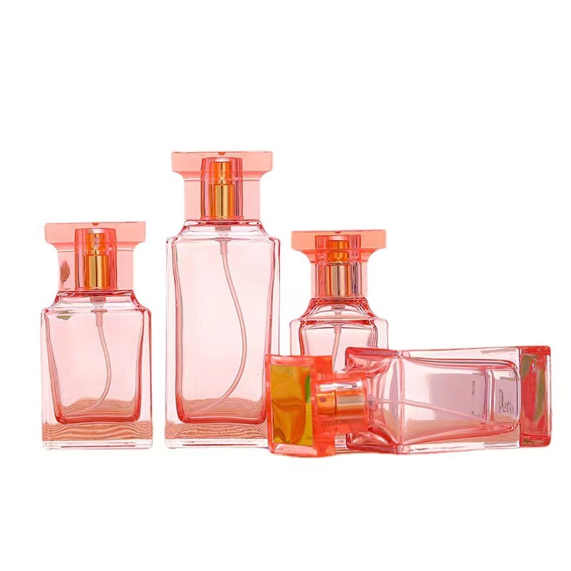 30ml 50ml 100ml squared shaped glass perfume bottle