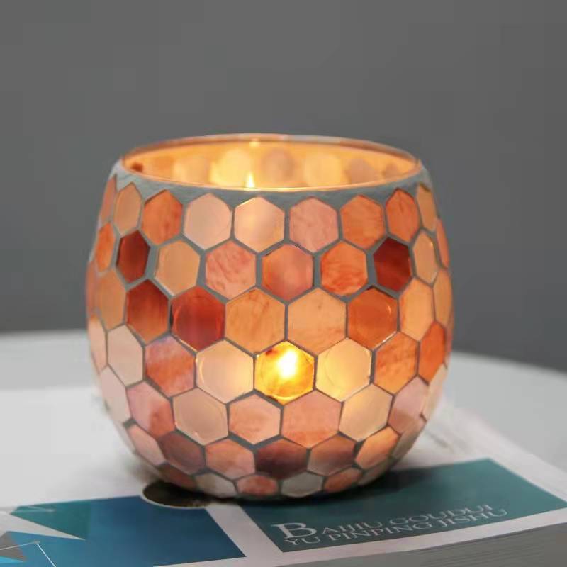 mosaic decoration candle glass jar