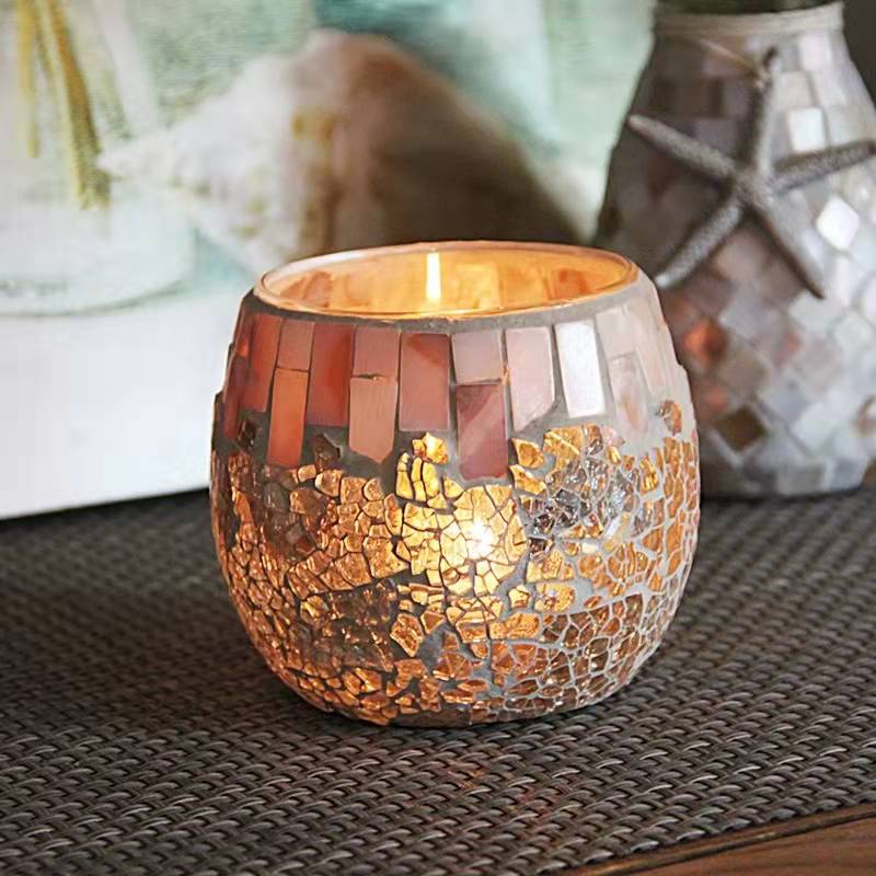 mosaic decoration candle glass jar