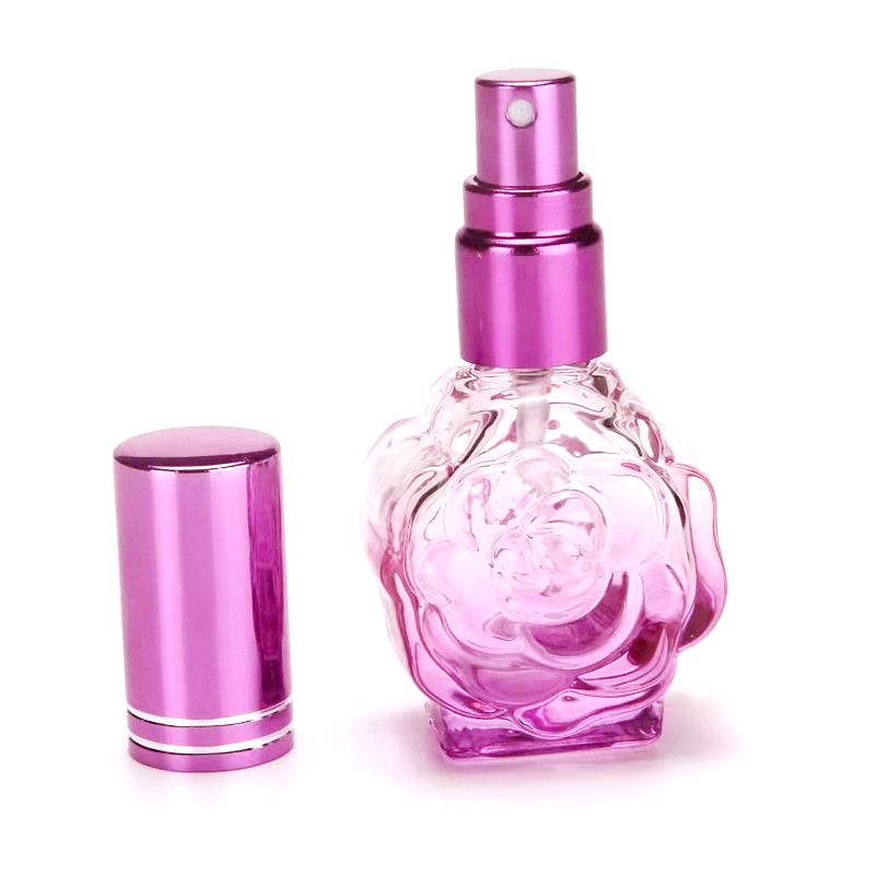 12ml flower shaped perfume glass sprayer bottle