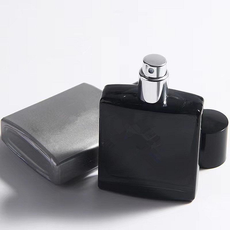 50ml 100ml squared shaped glass perfume sprayer bottle