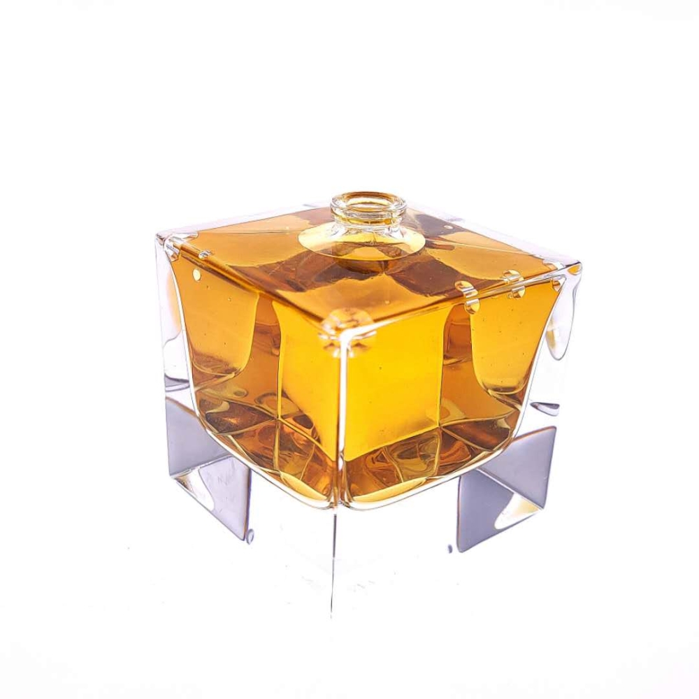 30ml 50ml 100ml squared shaped heavy glass perfume bottle