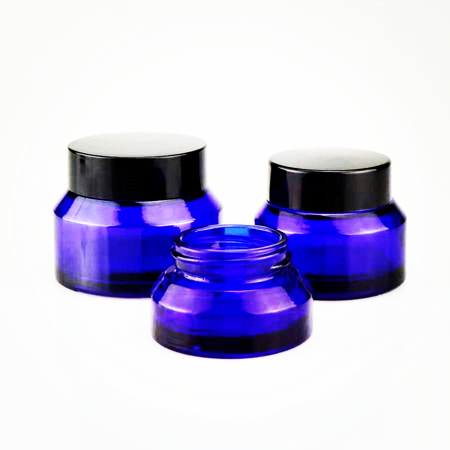 30g 50g blue cream glass jar cosmetic jar