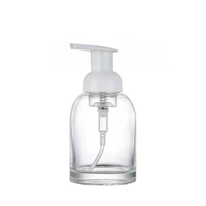 300ml hand washing glass bottle with foam pump