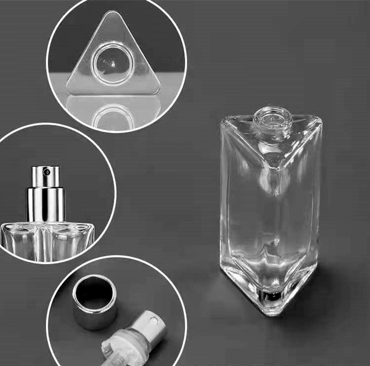 40ml triangle perfume sprayer glass bottle