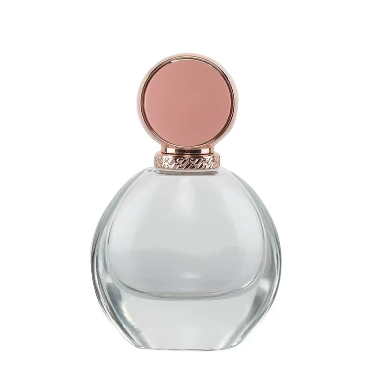 30ml 50ml 100ml flat shaped glass fragrance bottle