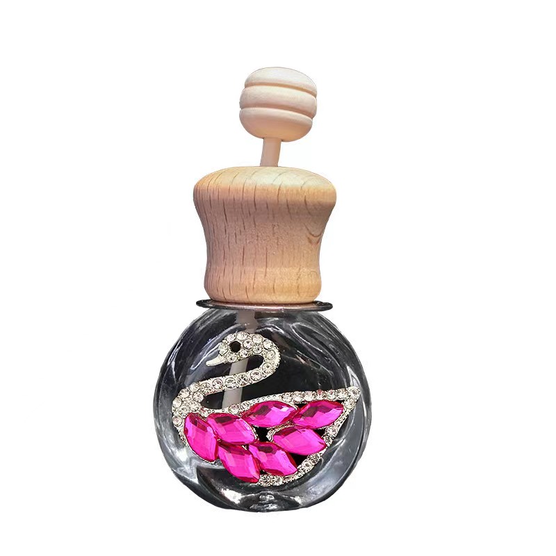 8ml car perfume diffuser glass bottle with wooden lid