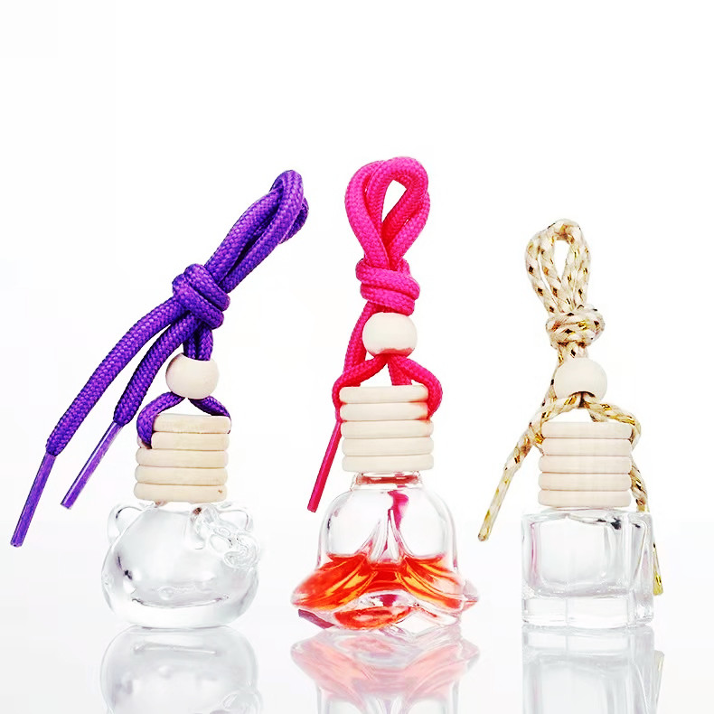 8ml hanging car fragrance diffuser frosted glass bottle