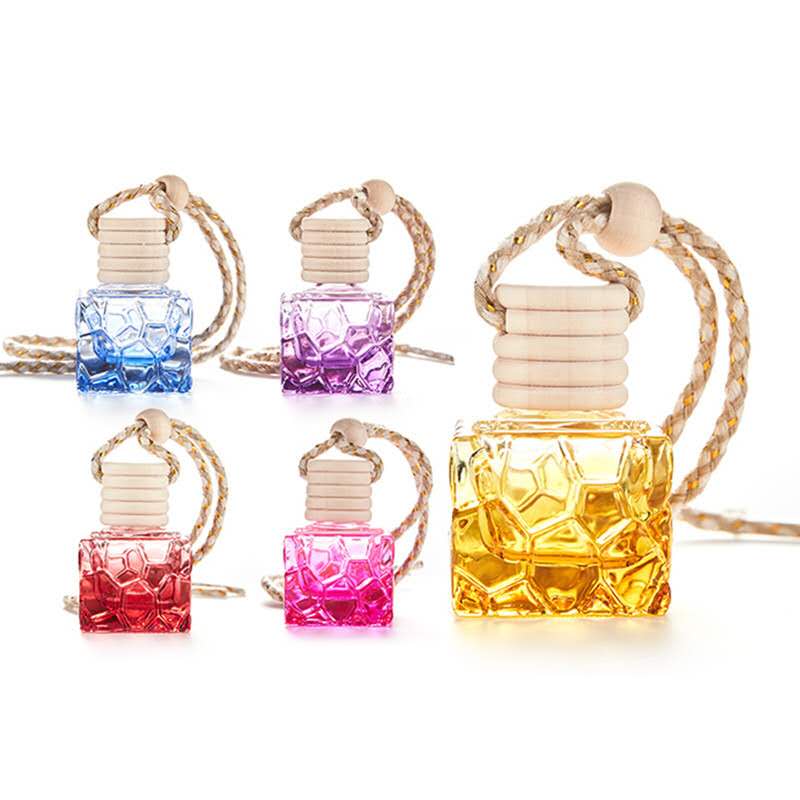 10ml car perfume glass bottle with wooden lid