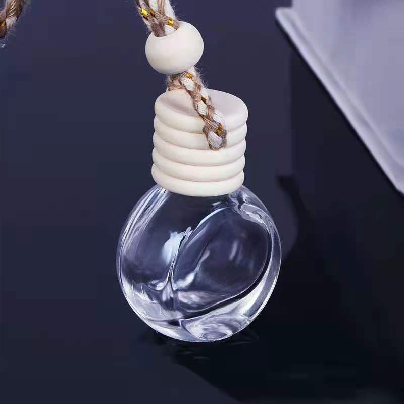 8ml car perfume diffuser glass bottle with wooden lid