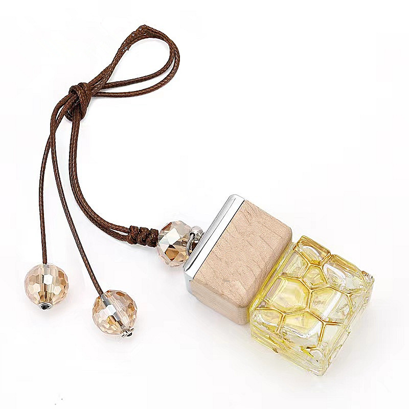 10ml car perfume glass bottle with wooden lid