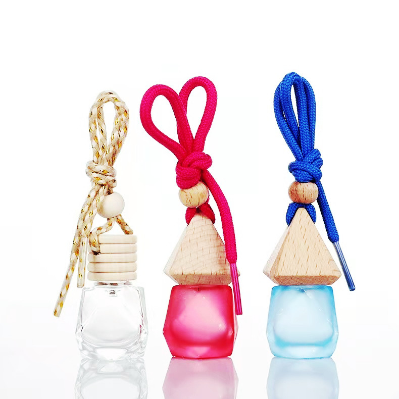 8ml hanging car fragrance diffuser frosted glass bottle