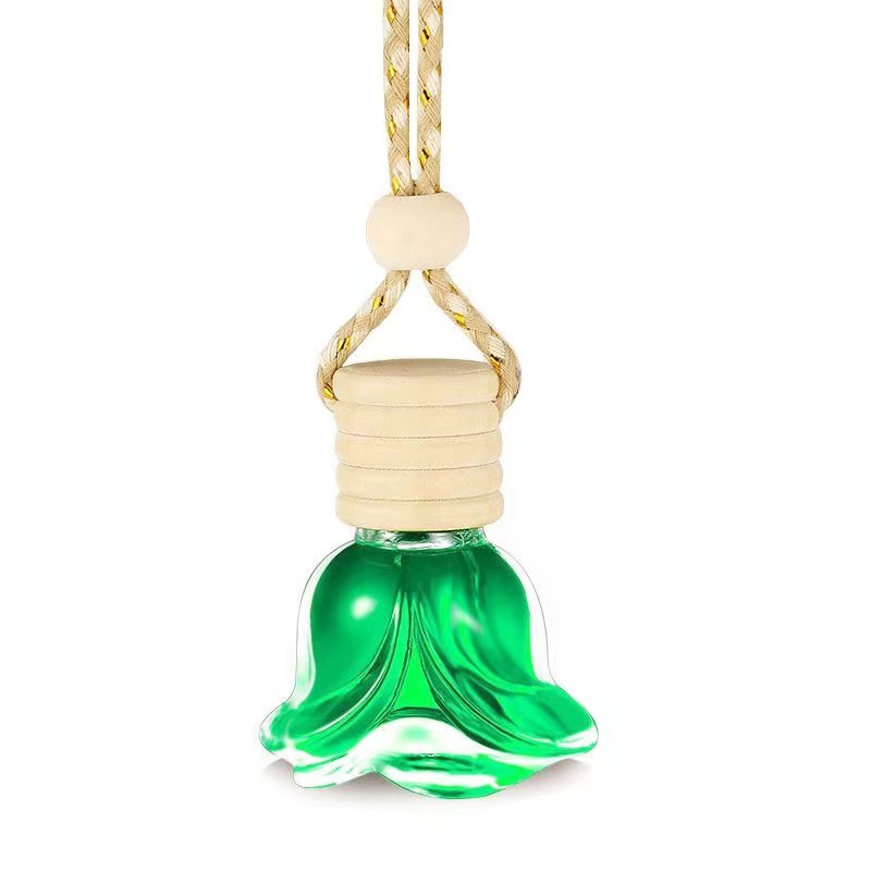 10ml hanging car fragrance glass bottle with wooden lid