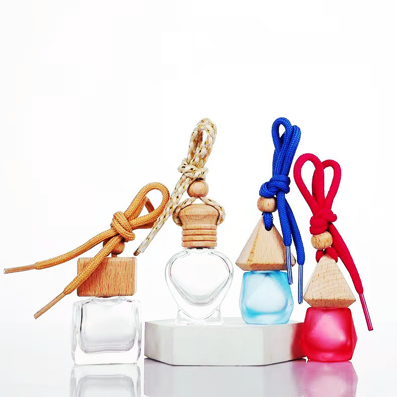 8ml hanging car fragrance diffuser frosted glass bottle