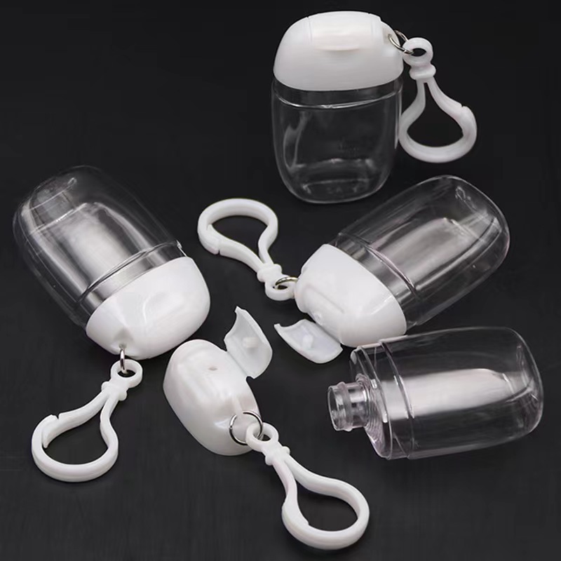 40ml hand sanitizer pet bottle with key chain