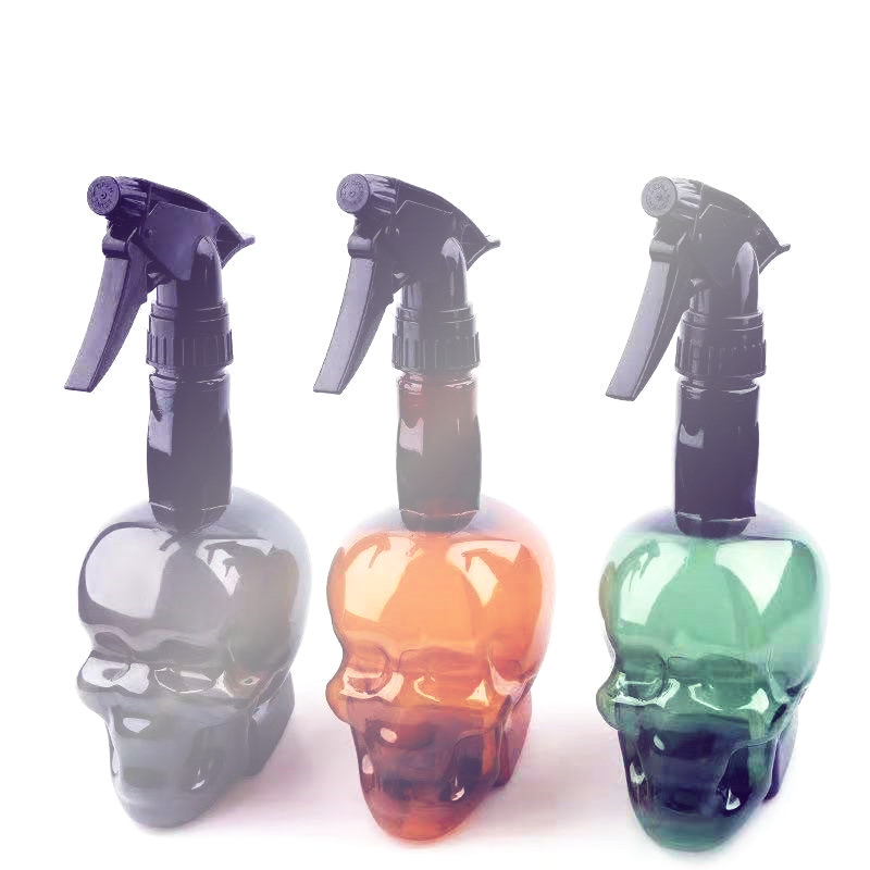 500ml skull shaped plastic bottle with trigger sprayer