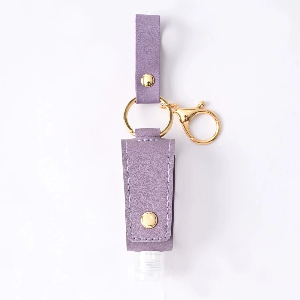 30ml coating leather plastic bottle with key chain