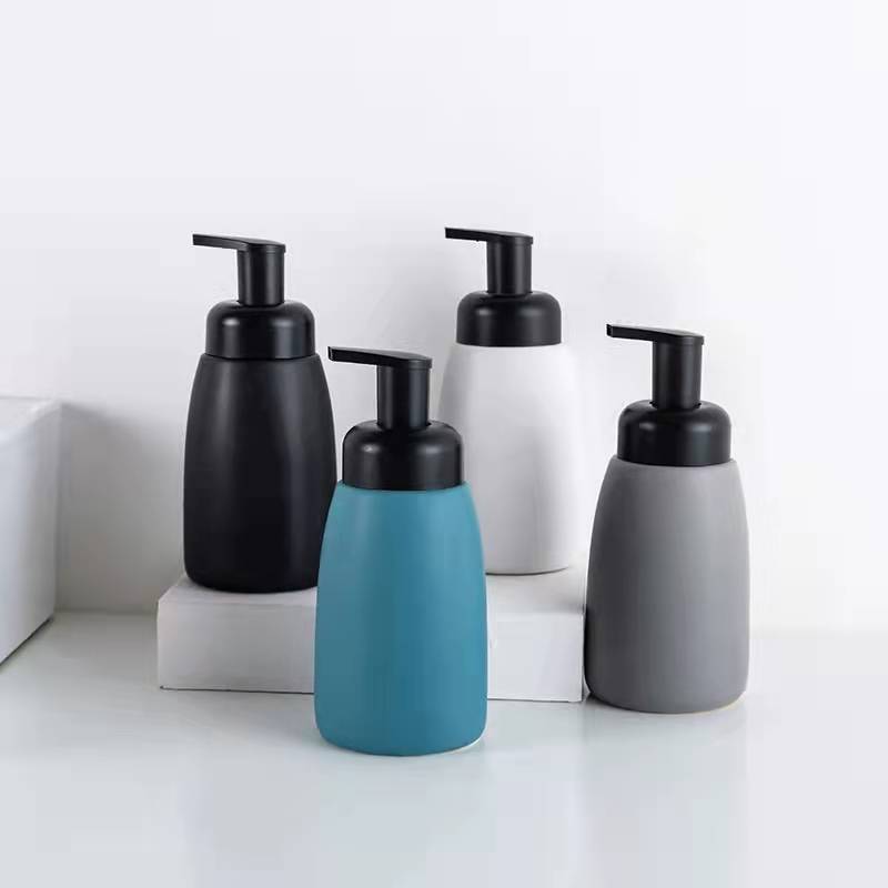 400ml porcelain shampoo bottles with foam pump