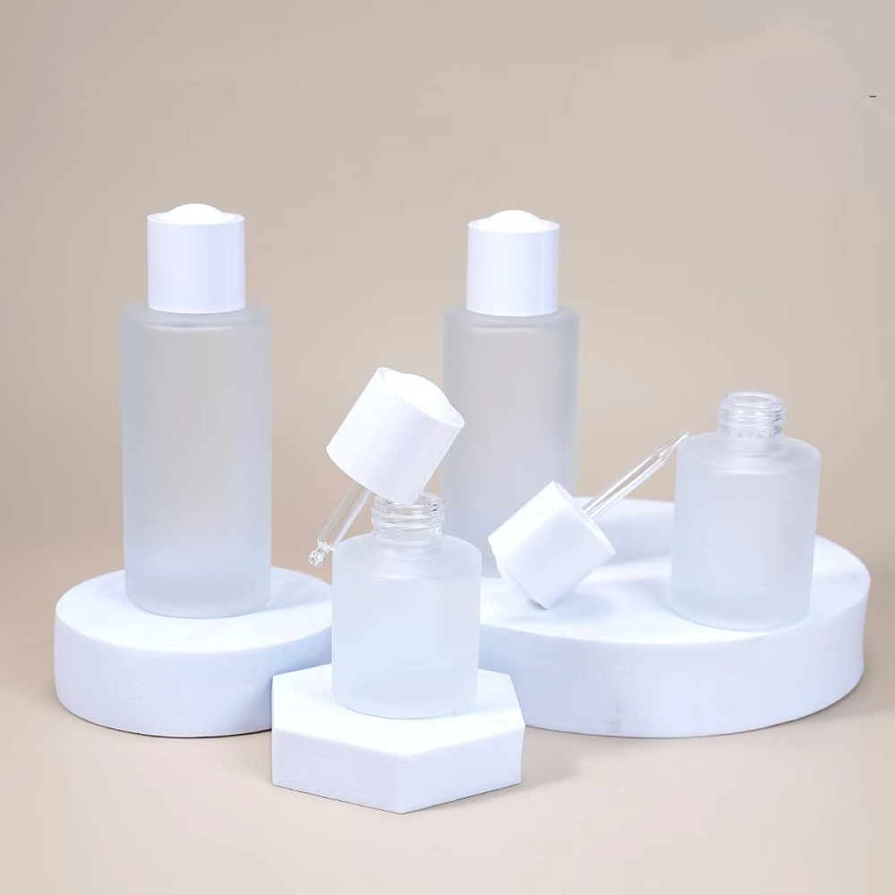 30ml frosted pump dropper glass bottles